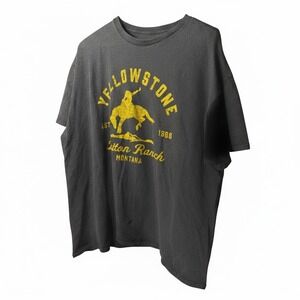 Yellowstone Dutton Ranch Montana T-Shirt Mens XL Charcoal Gray Graphic Tee 1886